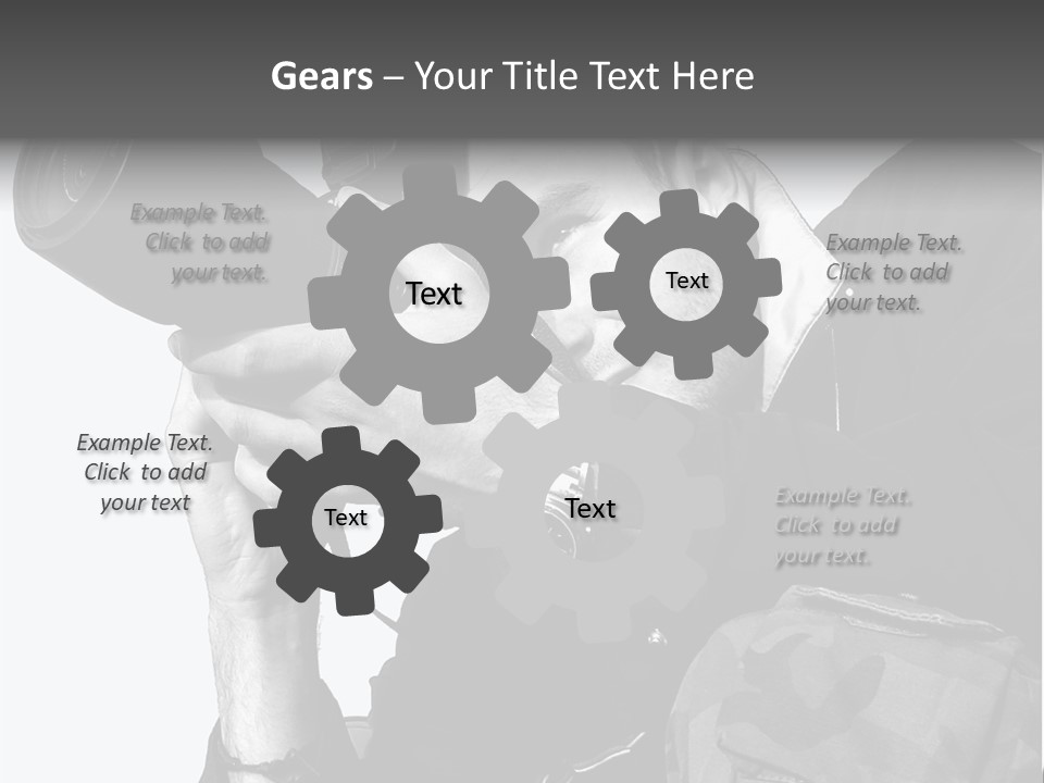 A Man Is Holding A Camera And Taking A Picture PowerPoint Template