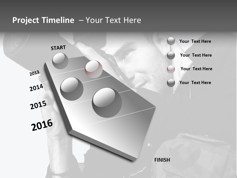 A Man Is Holding A Camera And Taking A Picture PowerPoint Template