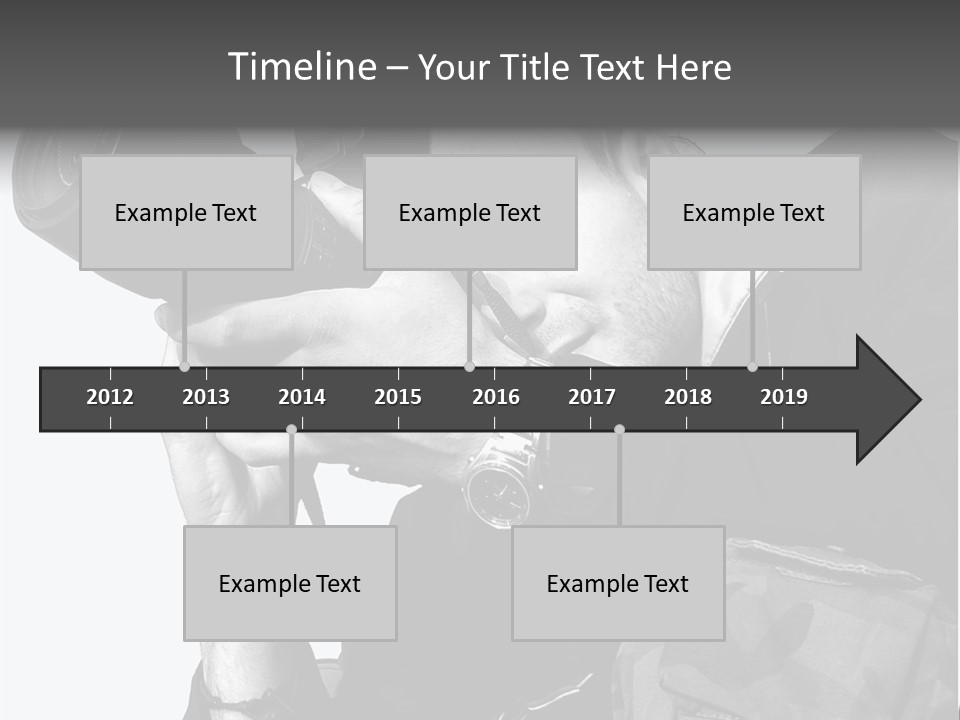 A Man Is Holding A Camera And Taking A Picture PowerPoint Template