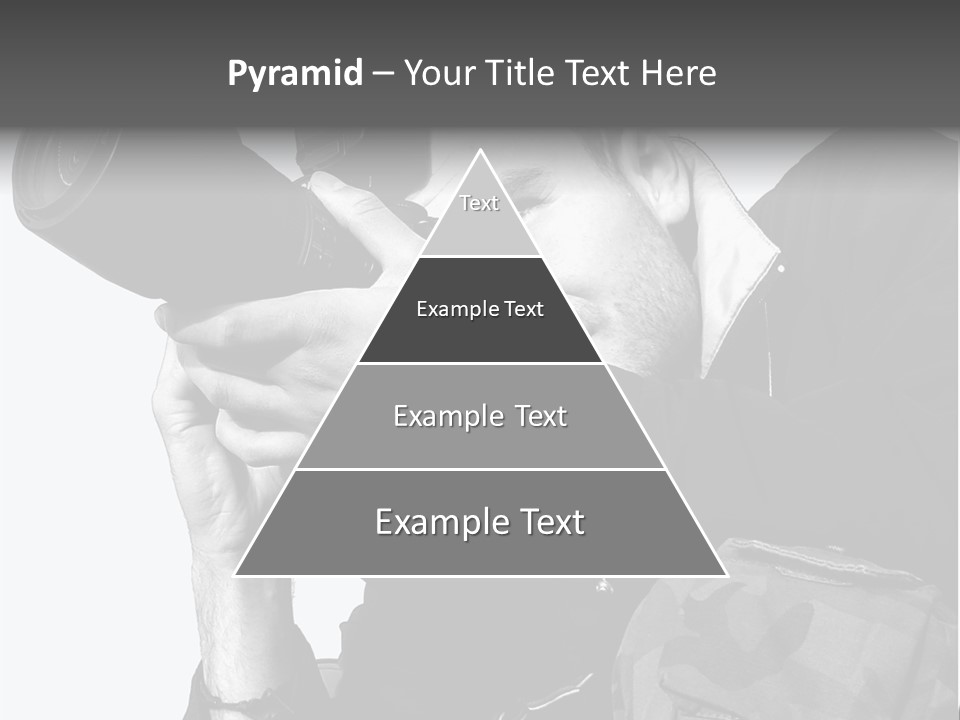 A Man Is Holding A Camera And Taking A Picture PowerPoint Template