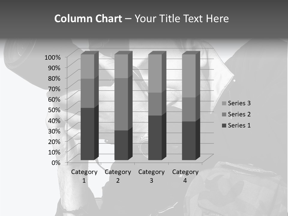 A Man Is Holding A Camera And Taking A Picture PowerPoint Template