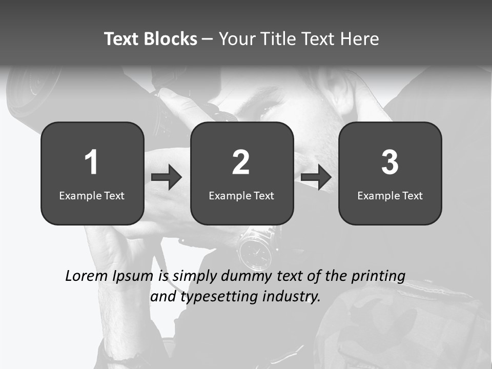 A Man Is Holding A Camera And Taking A Picture PowerPoint Template