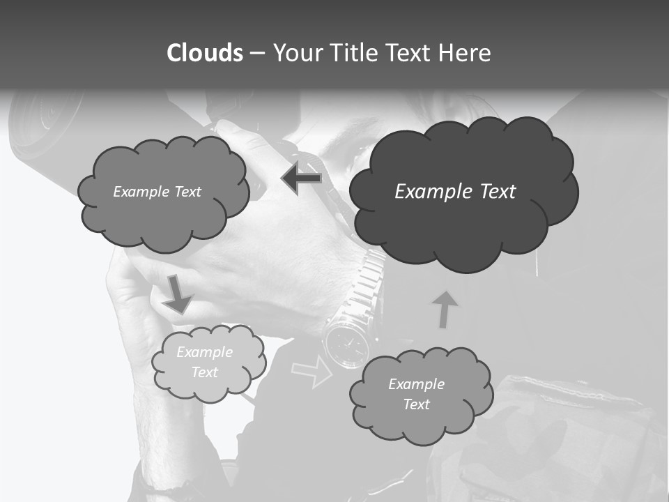 A Man Is Holding A Camera And Taking A Picture PowerPoint Template