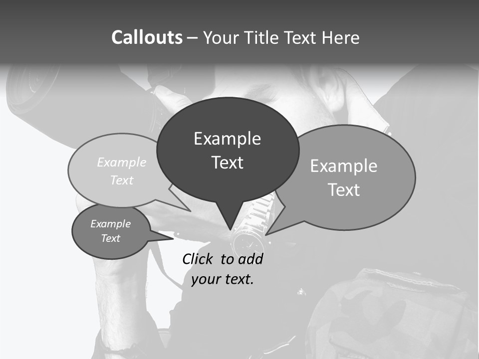 A Man Is Holding A Camera And Taking A Picture PowerPoint Template