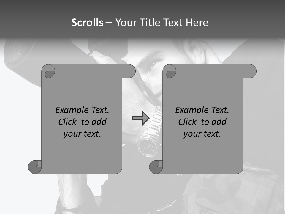 A Man Is Holding A Camera And Taking A Picture PowerPoint Template