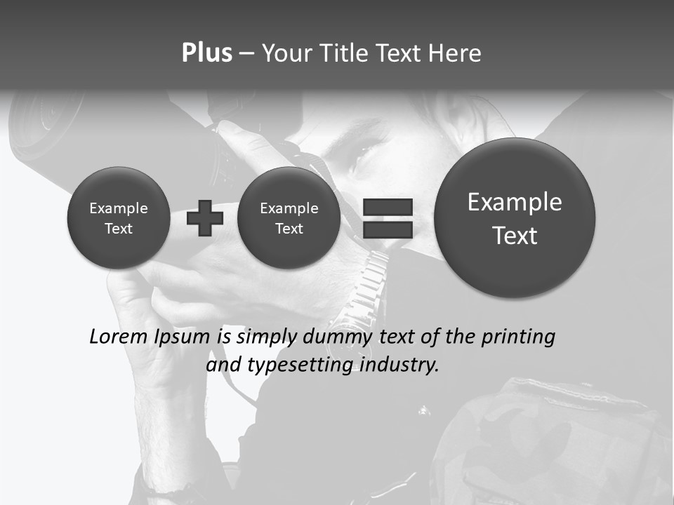 A Man Is Holding A Camera And Taking A Picture PowerPoint Template