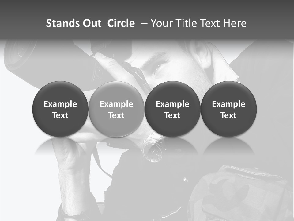 A Man Is Holding A Camera And Taking A Picture PowerPoint Template