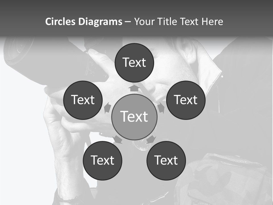 A Man Is Holding A Camera And Taking A Picture PowerPoint Template