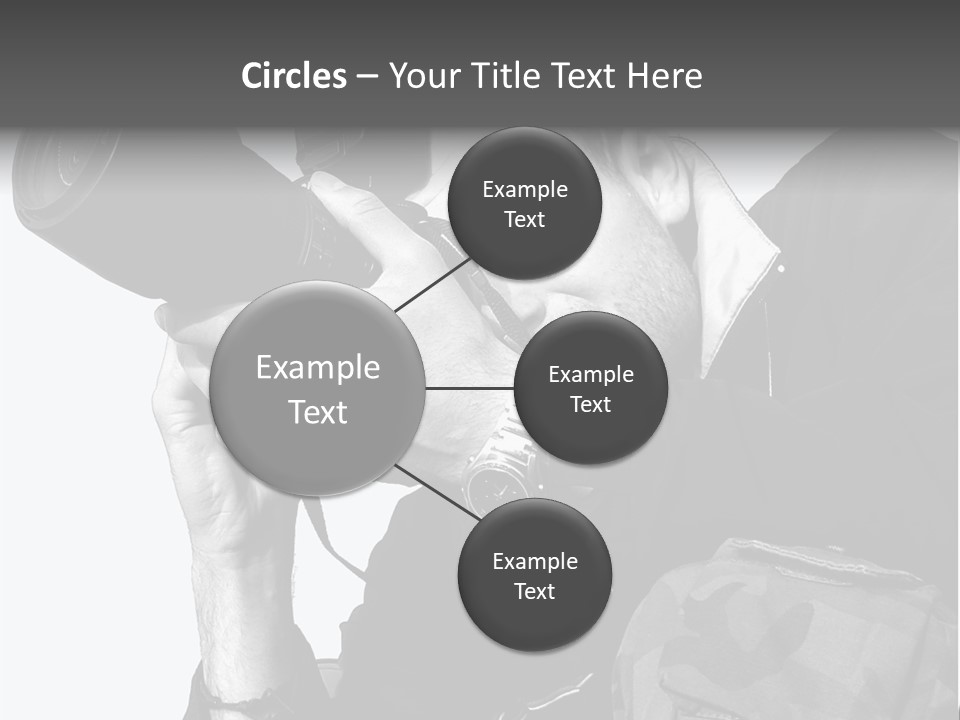 A Man Is Holding A Camera And Taking A Picture PowerPoint Template