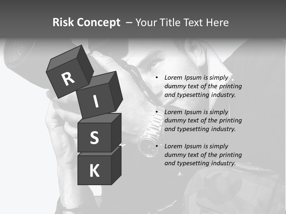 A Man Is Holding A Camera And Taking A Picture PowerPoint Template