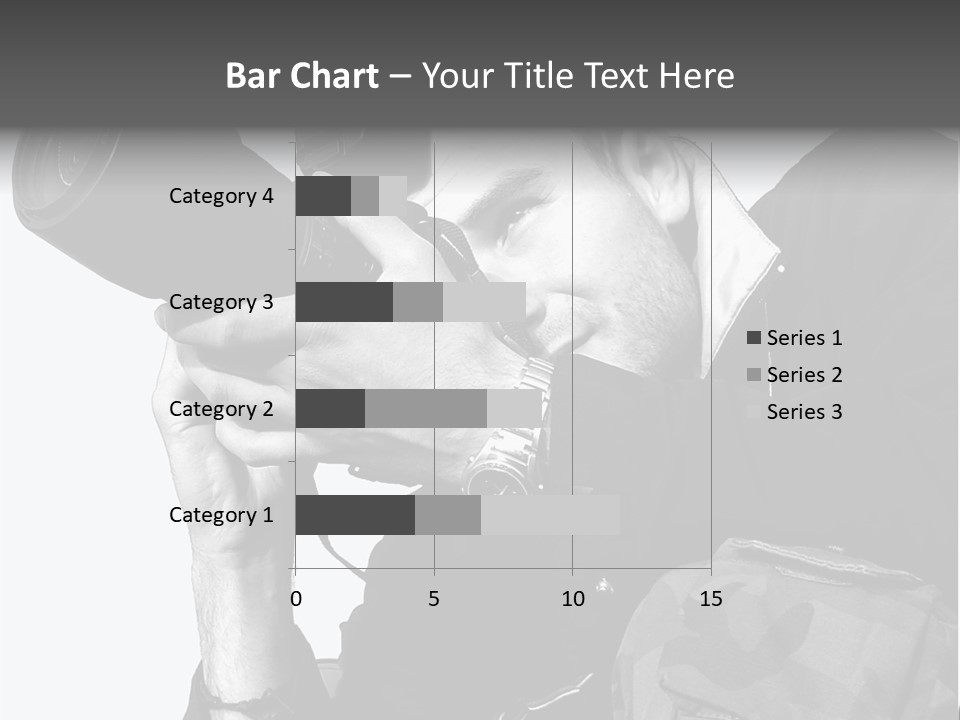 A Man Is Holding A Camera And Taking A Picture PowerPoint Template