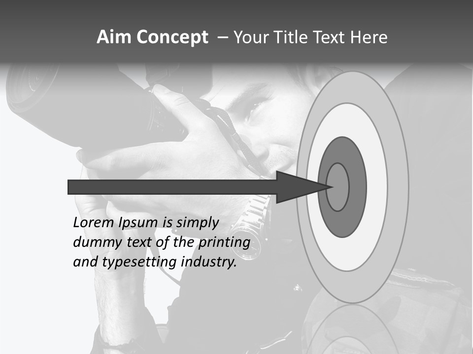 A Man Is Holding A Camera And Taking A Picture PowerPoint Template