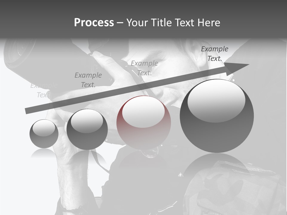 A Man Is Holding A Camera And Taking A Picture PowerPoint Template