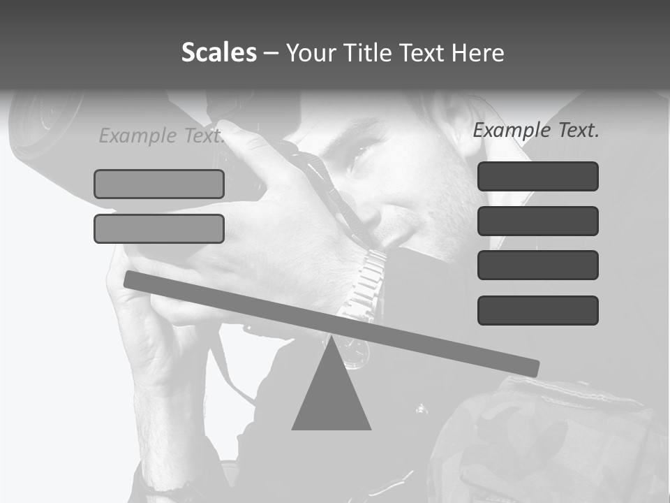 A Man Is Holding A Camera And Taking A Picture PowerPoint Template
