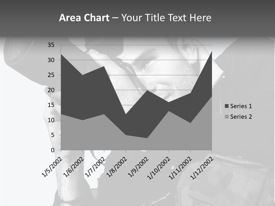 A Man Is Holding A Camera And Taking A Picture PowerPoint Template