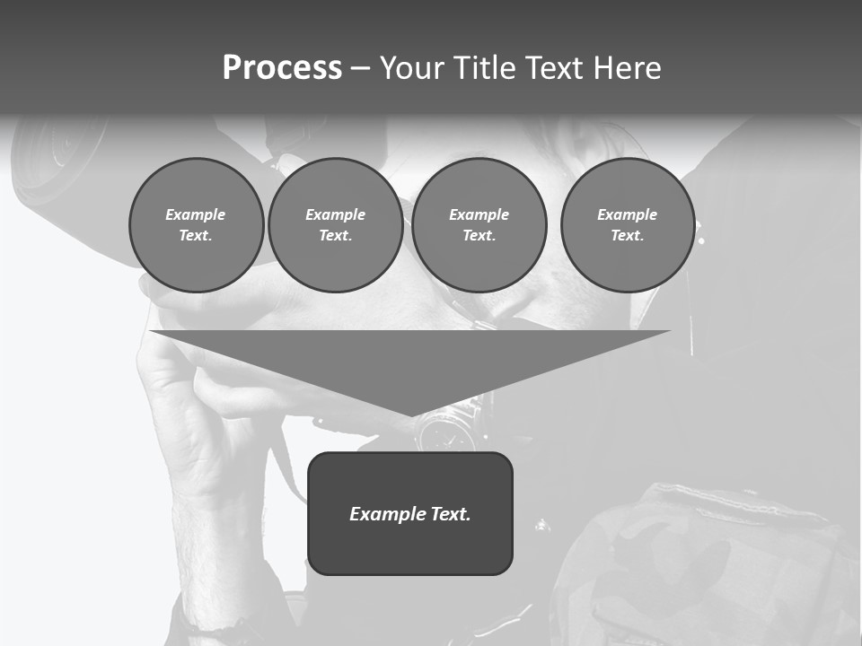 A Man Is Holding A Camera And Taking A Picture PowerPoint Template