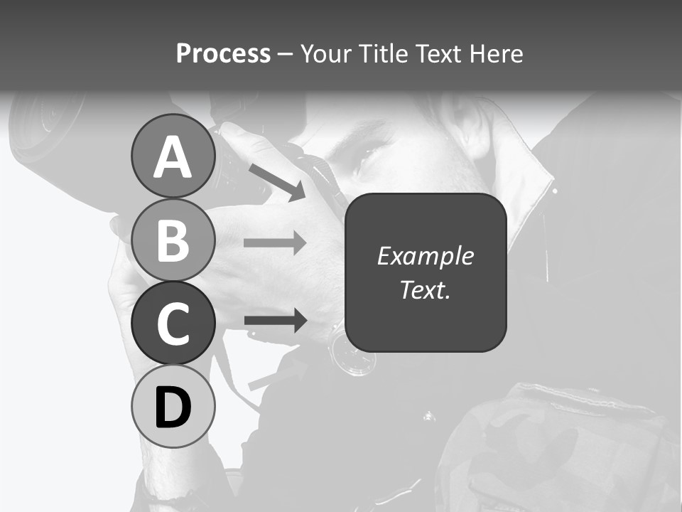 A Man Is Holding A Camera And Taking A Picture PowerPoint Template