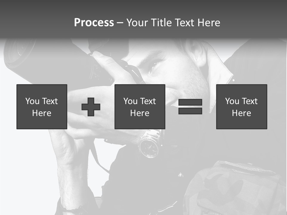 A Man Is Holding A Camera And Taking A Picture PowerPoint Template