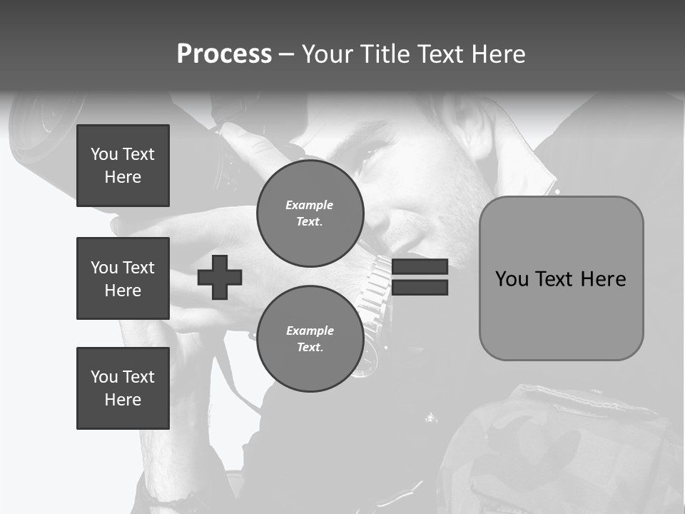 A Man Is Holding A Camera And Taking A Picture PowerPoint Template