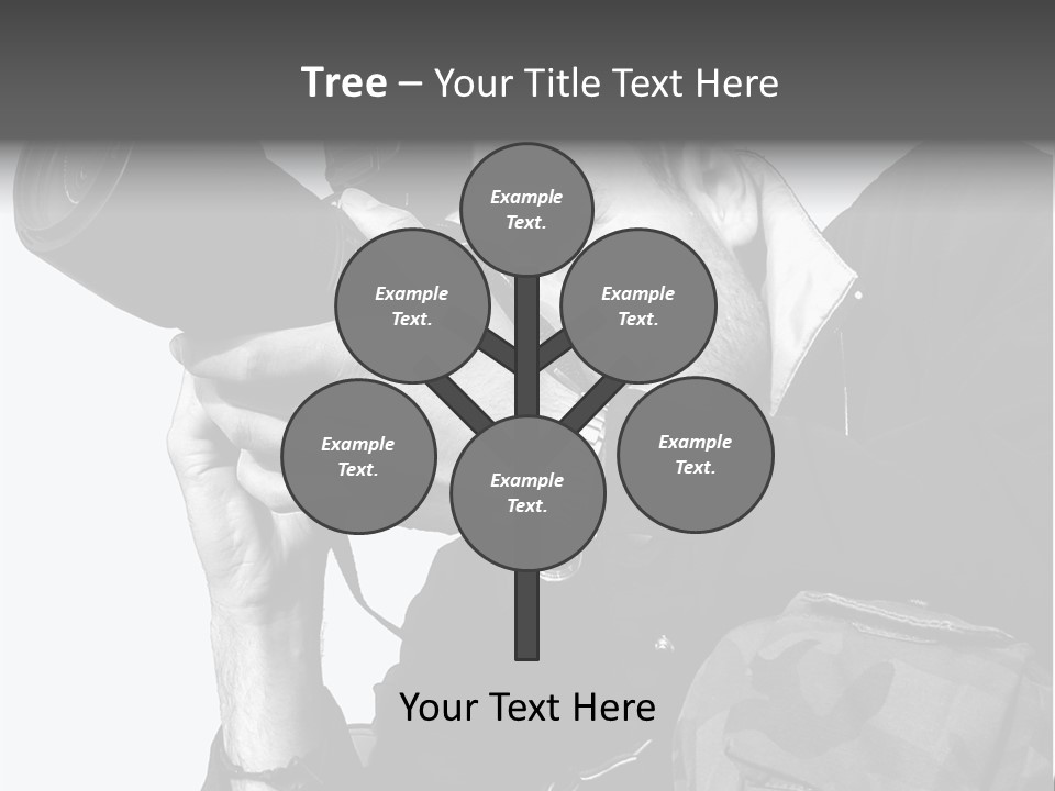 A Man Is Holding A Camera And Taking A Picture PowerPoint Template