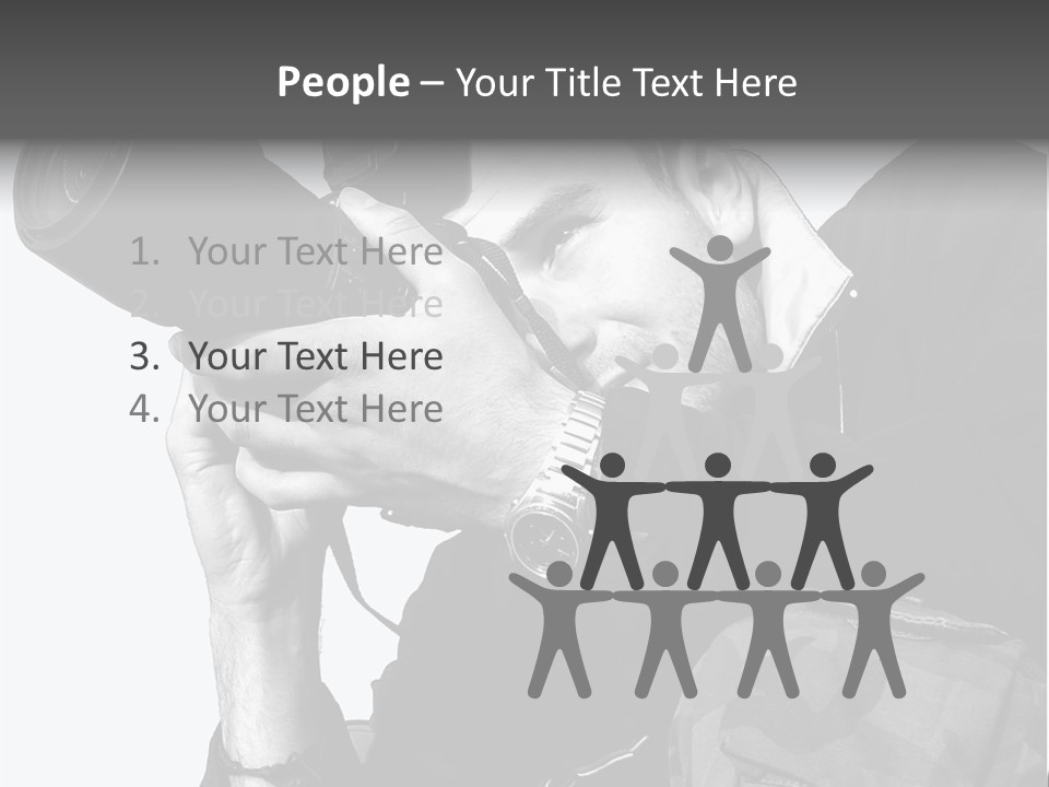 A Man Is Holding A Camera And Taking A Picture PowerPoint Template