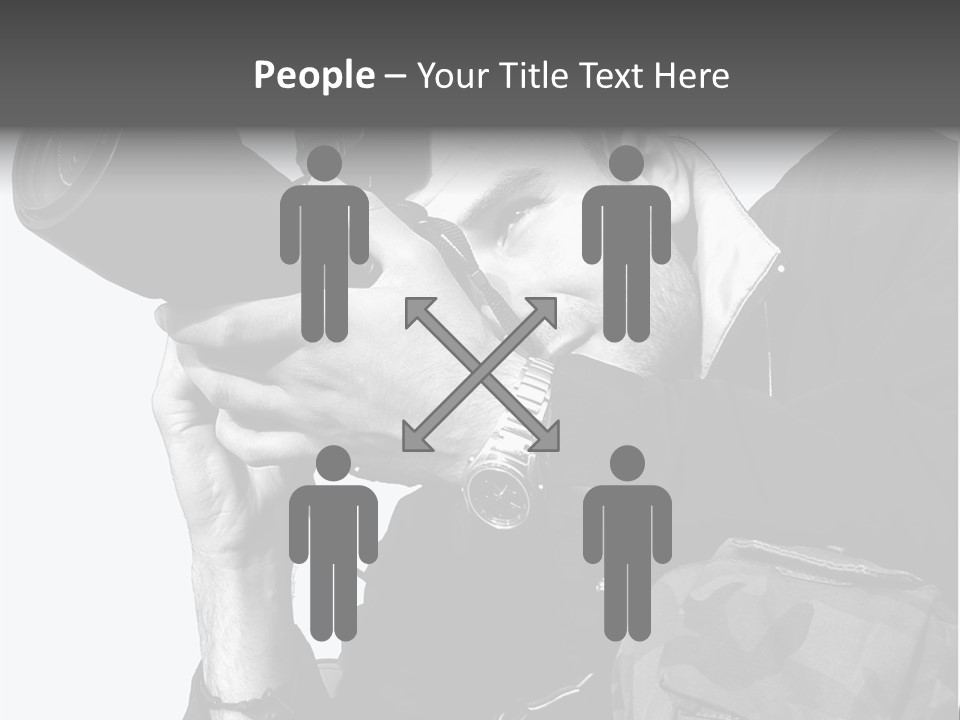 A Man Is Holding A Camera And Taking A Picture PowerPoint Template