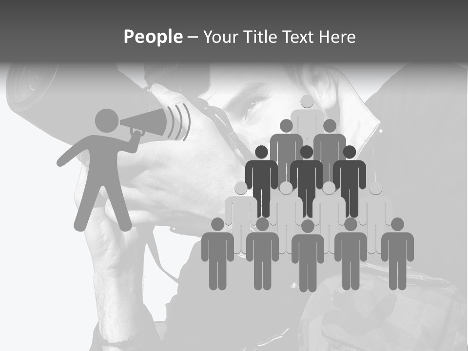 A Man Is Holding A Camera And Taking A Picture PowerPoint Template