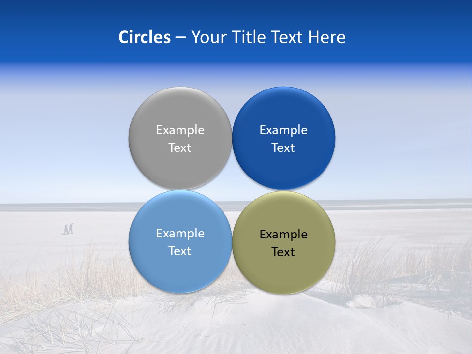 A Sandy Beach With A Person Walking On It PowerPoint Template