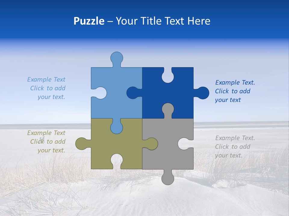 A Sandy Beach With A Person Walking On It PowerPoint Template