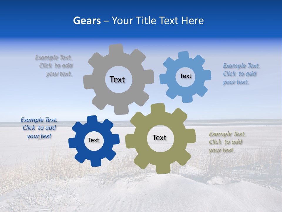 A Sandy Beach With A Person Walking On It PowerPoint Template