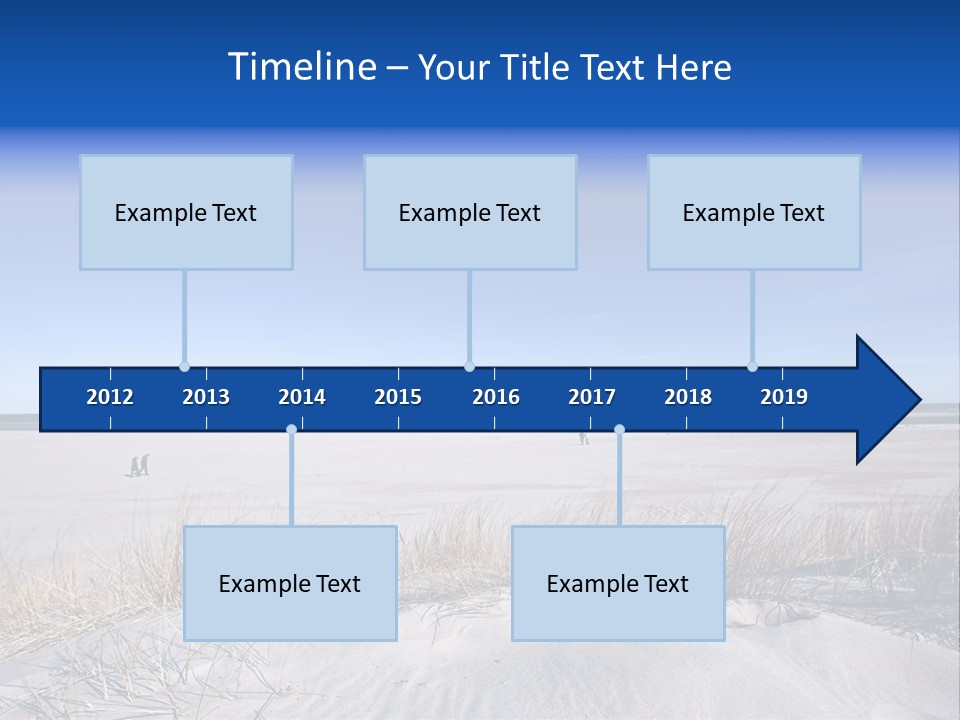 A Sandy Beach With A Person Walking On It PowerPoint Template