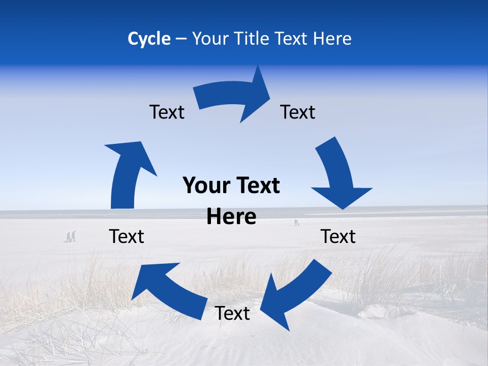 A Sandy Beach With A Person Walking On It PowerPoint Template