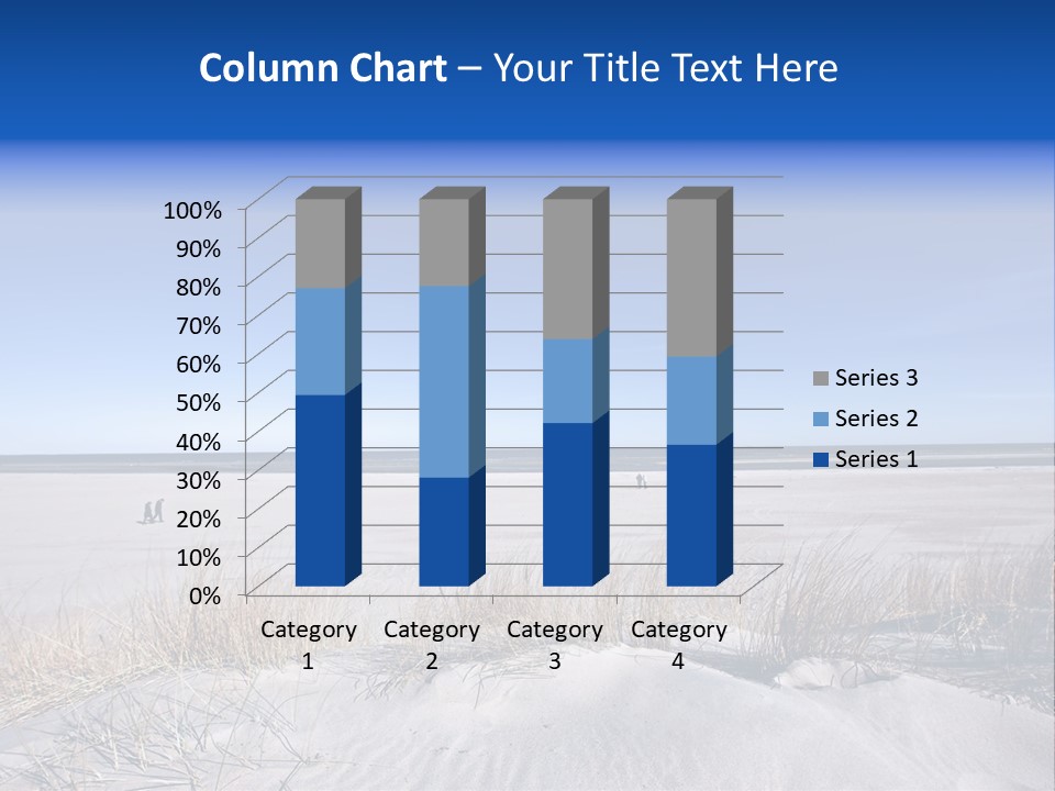 A Sandy Beach With A Person Walking On It PowerPoint Template