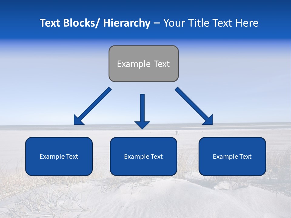 A Sandy Beach With A Person Walking On It PowerPoint Template