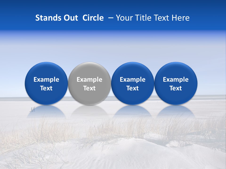 A Sandy Beach With A Person Walking On It PowerPoint Template