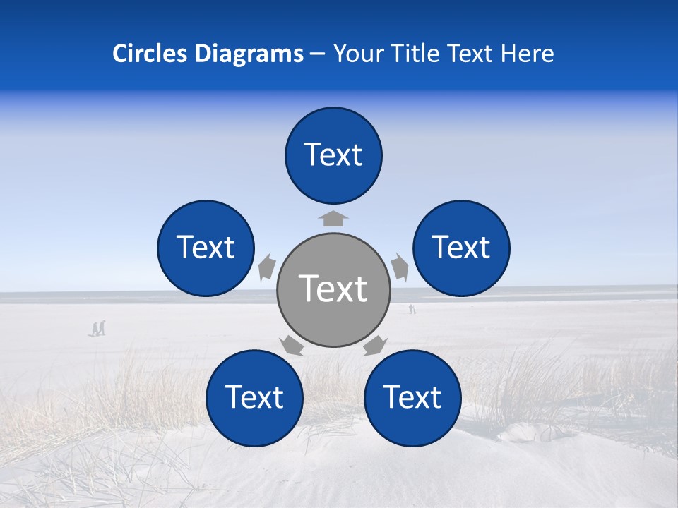 A Sandy Beach With A Person Walking On It PowerPoint Template