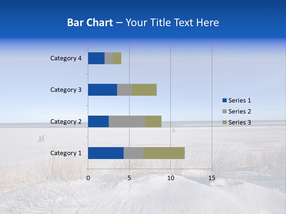 A Sandy Beach With A Person Walking On It PowerPoint Template