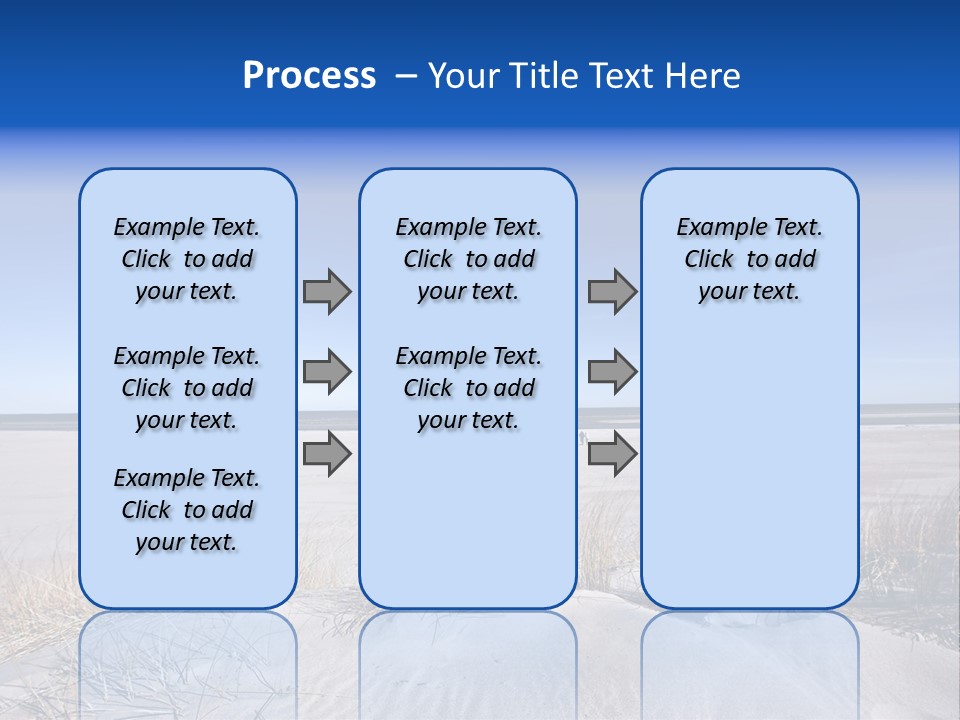 A Sandy Beach With A Person Walking On It PowerPoint Template