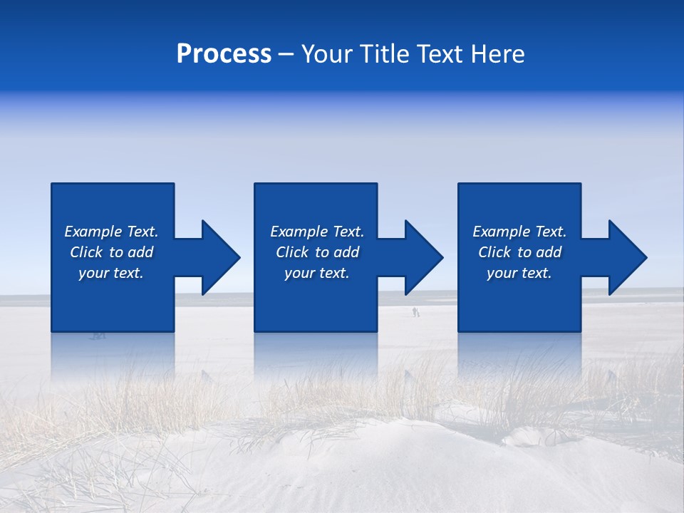 A Sandy Beach With A Person Walking On It PowerPoint Template