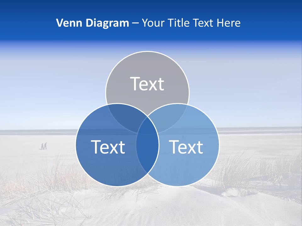 A Sandy Beach With A Person Walking On It PowerPoint Template