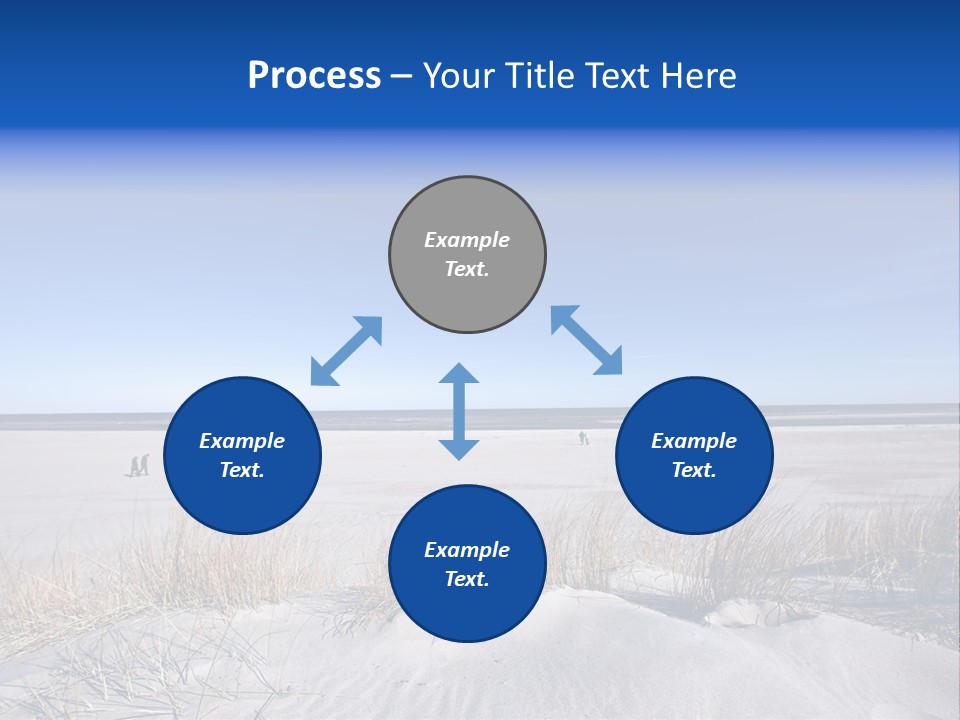 A Sandy Beach With A Person Walking On It PowerPoint Template
