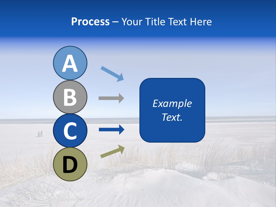 A Sandy Beach With A Person Walking On It PowerPoint Template