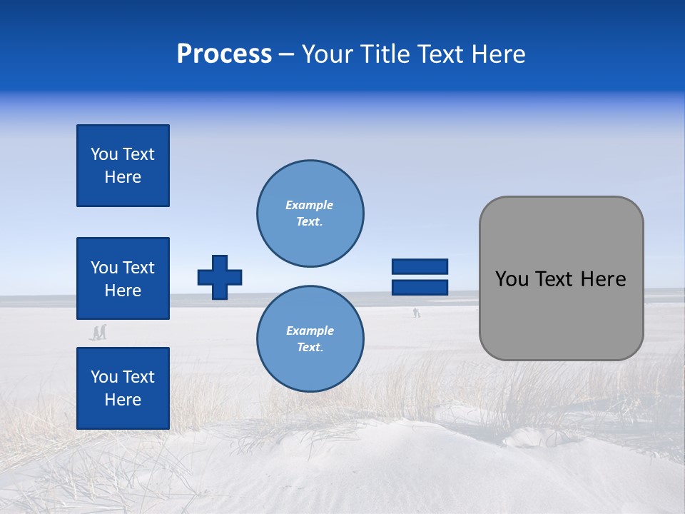 A Sandy Beach With A Person Walking On It PowerPoint Template