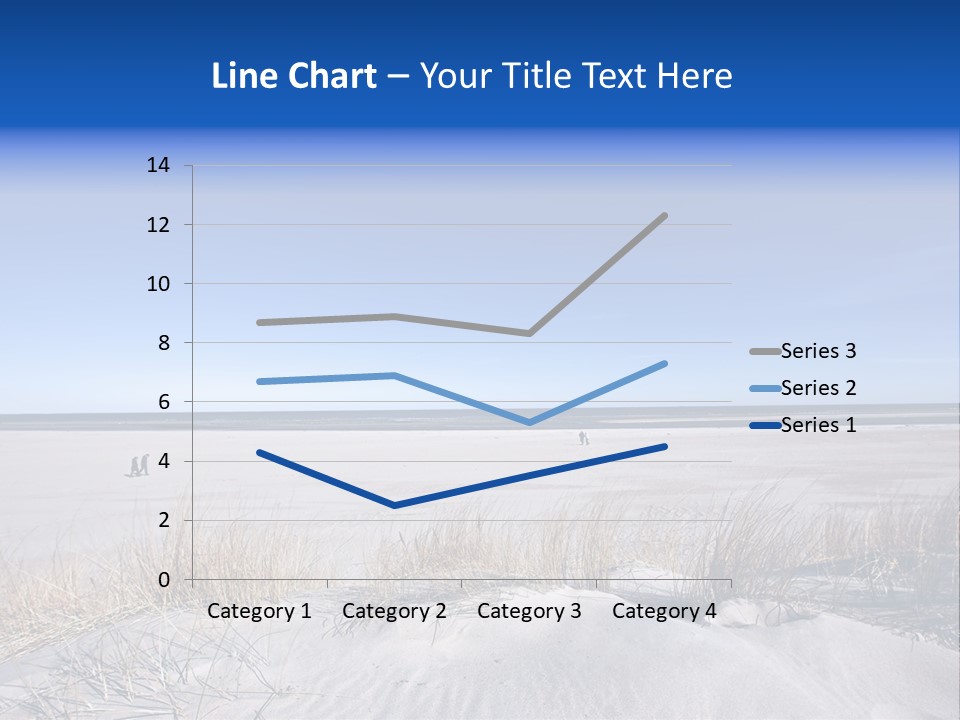 A Sandy Beach With A Person Walking On It PowerPoint Template