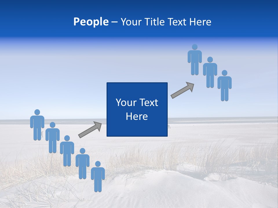 A Sandy Beach With A Person Walking On It PowerPoint Template