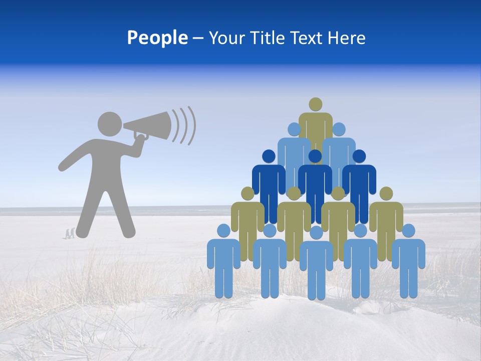 A Sandy Beach With A Person Walking On It PowerPoint Template