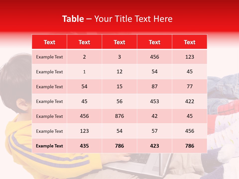 A Group Of Children Playing On A Laptop PowerPoint Template