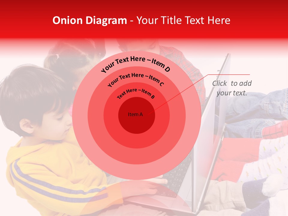 A Group Of Children Playing On A Laptop PowerPoint Template