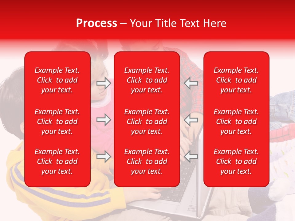 A Group Of Children Playing On A Laptop PowerPoint Template