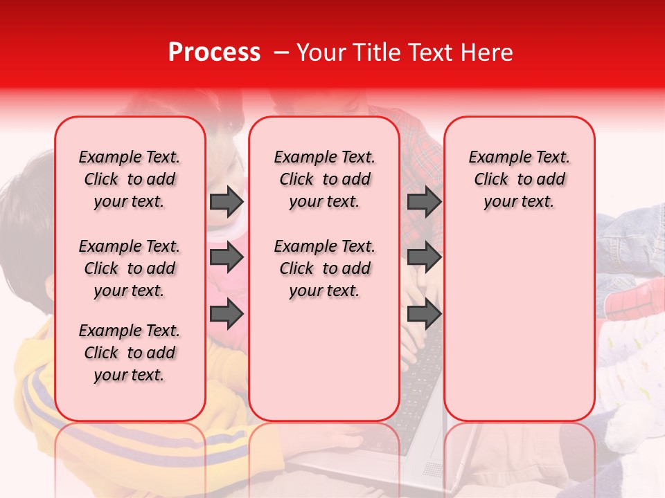 A Group Of Children Playing On A Laptop PowerPoint Template